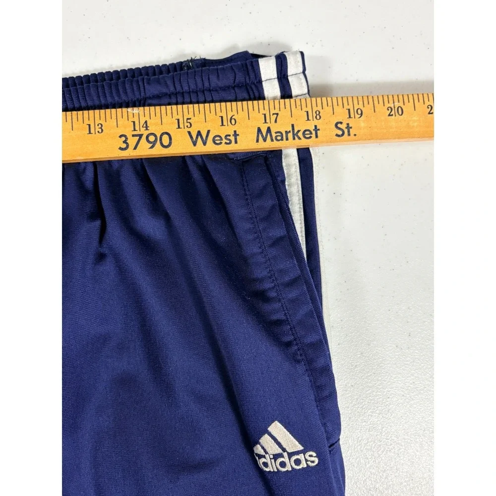 Vintage Adidas Breakaway Track Basketball Pants Mens L Blue Snap Button Tre Foil